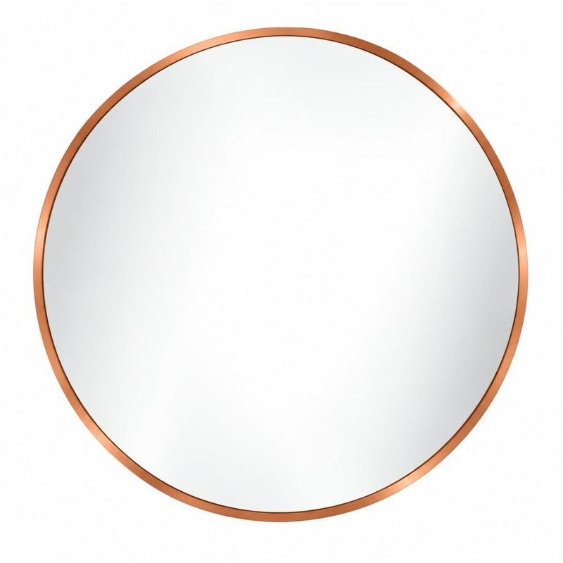 Essentials Urban Round Black | Copper Gold Mirror 3 Sizes - Mirror - Lighting.co.za