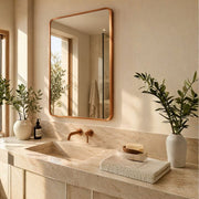 Essentials Urban Rectangular Black | Copper Gold Mirror 3 Sizes - Mirror - Lighting.co.za
