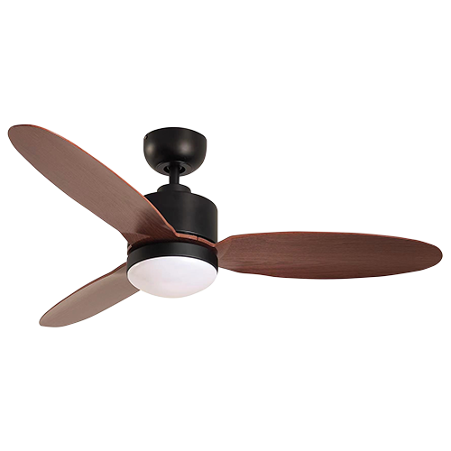 Enso Black and Dark Wood 3 Blade CCT LED Ceiling Fan - Lighting.co.za