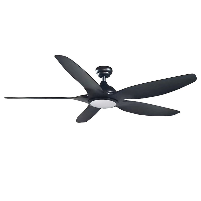Eon 5 Blade Black LED Ceiling Fan - Lighting.co.za