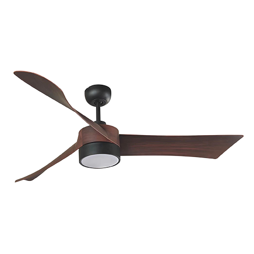 Edge Black and Dark Wood 3 Blade CCT LED Ceiling Fan - Lighting.co.za