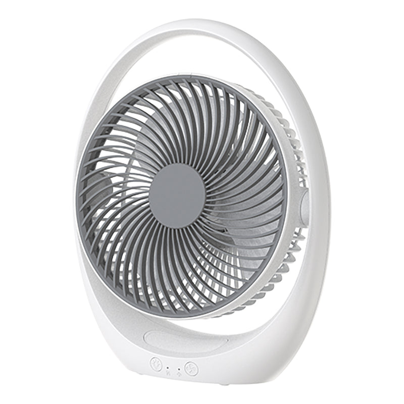 Mino White Portable Rechargeable LED Desk Fan - Lighting.co.za
