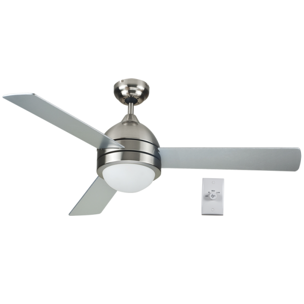 Kenzo 3 Blade Satin Chrome Ceiling Fan - Lighting.co.za