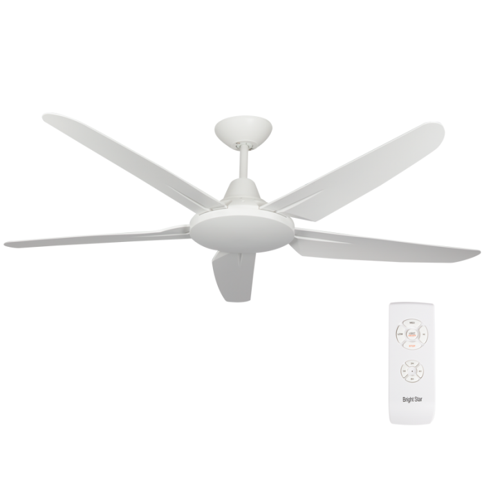 Daneria 5 Blade White Ceiling Fan Only - Lighting.co.za
