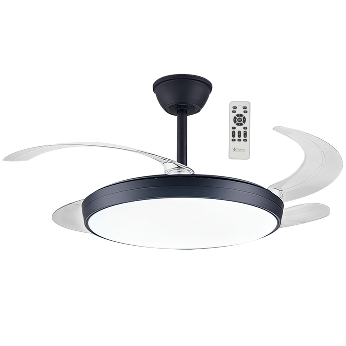 Heru Clear 3 Blade Black LED Ceiling Fan