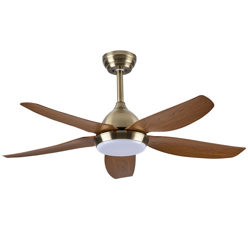 Adore 5 Blade Antique Brass CCT LED Ceiling Fan - Lighting.co.za