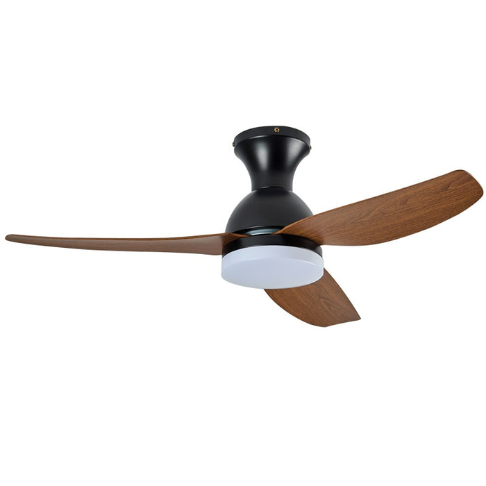 Dorado 3 Blade Black and Wood CCT LED Ceiling Fan