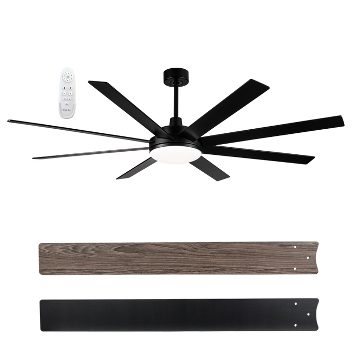 Tribeca Large 8 Blade Black | White LED Ceiling Fan