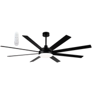 Tribeca Large 8 Blade Black | White LED Ceiling Fan - Lighting.co.za