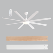 Tribeca Large 8 Blade Black | White LED Ceiling Fan - Lighting.co.za