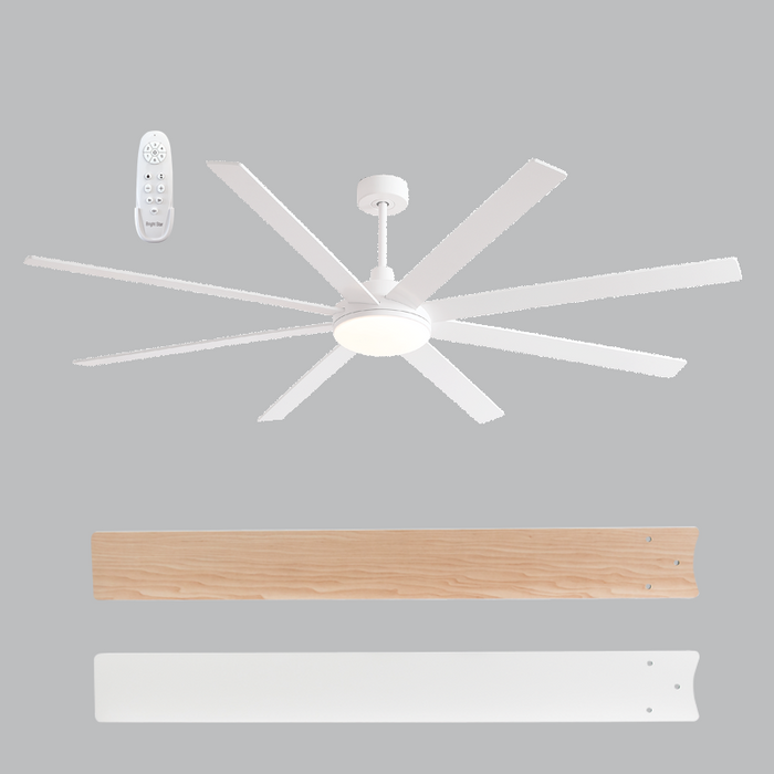 Tribeca Large 8 Blade Black | White LED Ceiling Fan