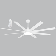 Tribeca Large 8 Blade Black | White LED Ceiling Fan - Lighting.co.za