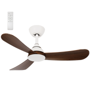 Ansel 3 Blade Black | White and Dark Wood Look LED Ceiling Fan - Lighting.co.za