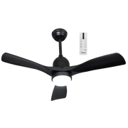 Breeze 3 Blade Black CCT LED Outdoor Ceiling Fan - Lighting.co.za