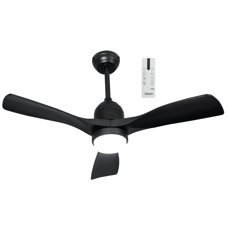 Breeze 3 Blade Black CCT LED Outdoor Ceiling Fan - Lighting.co.za