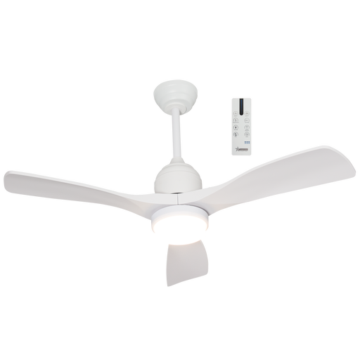 Breeze 3 Blade White CCT LED Outdoor Ceiling Fan - Lighting.co.za