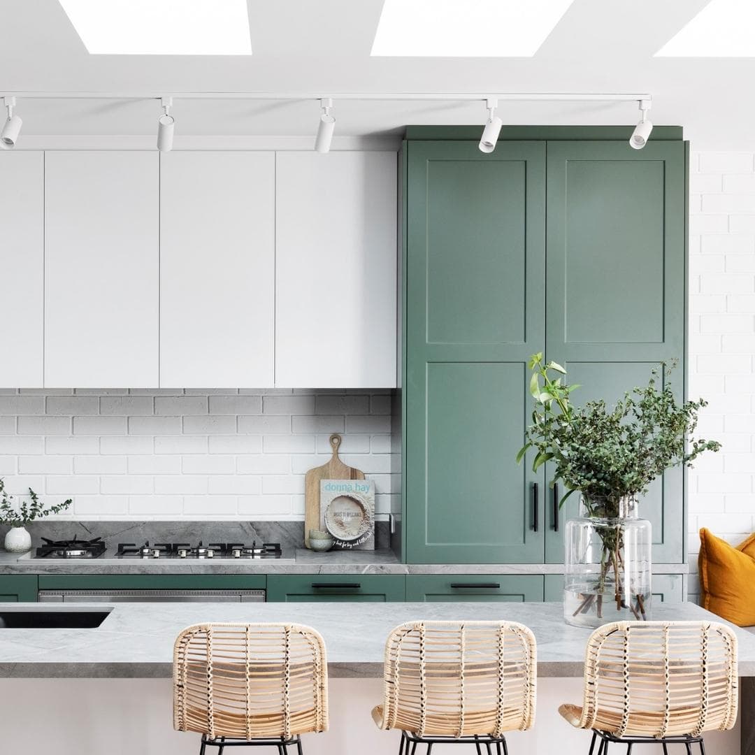 White Track Lights in Modern Kitchen - Lighting.co.za