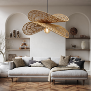 Fitz Double Natural Rattan Pendant Light - Lighting.co.za
