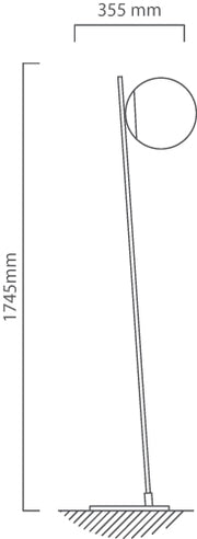 Rondo Gold and White Glass Floor Lamp - Lighting.co.za