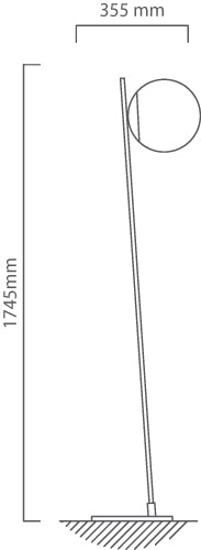 Rondo Gold and White Glass Floor Lamp - Lighting.co.za