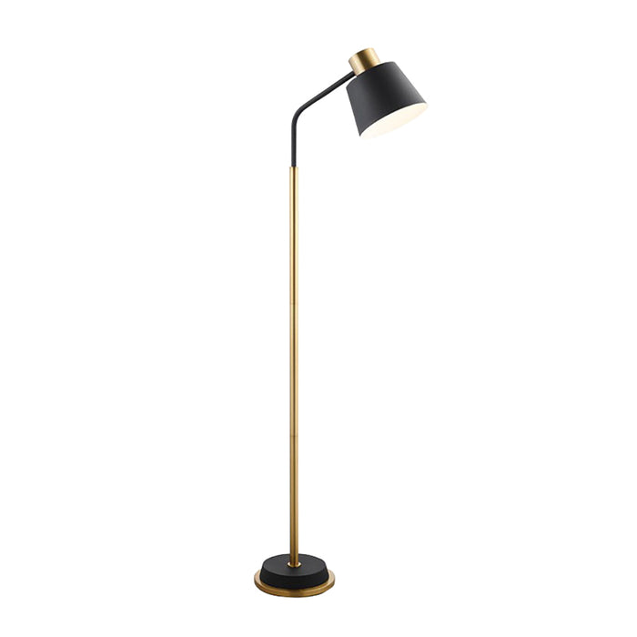 Twilight Black and Antique Brass Floor Lamp