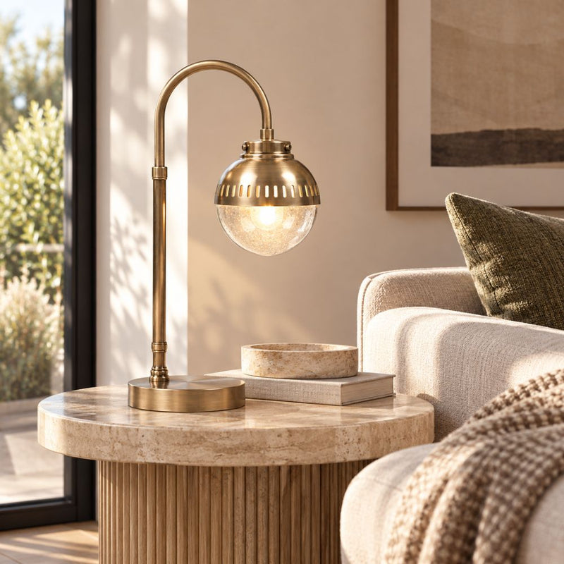 Fairview Brass Or Silver Desk Lamp