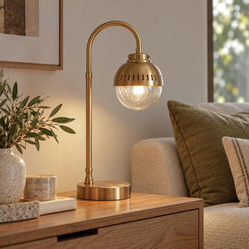 Fairview Brass Or Silver Desk Lamp