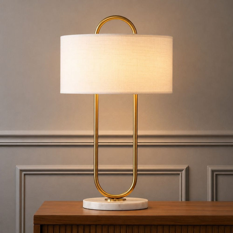 Faye Brass Look and Marble Table Lamp - Table Lamp - Lighting.co.za