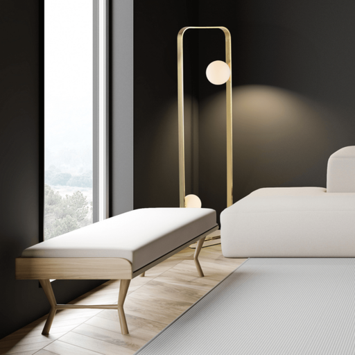 Finesse 2 Light Polished Gold LED Floor Lamp - Lighting.co.za