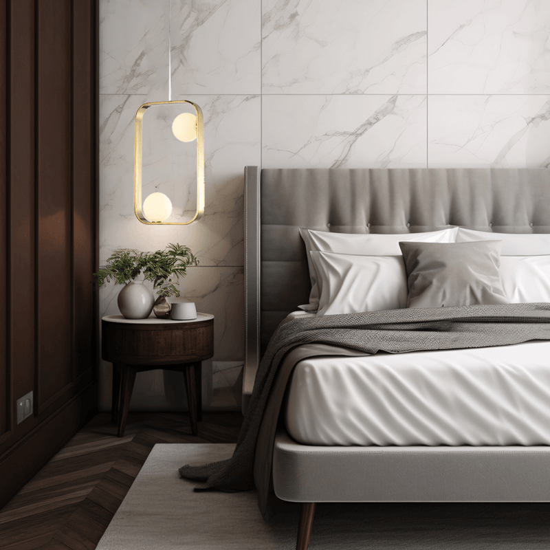 Finesse 2 Light Polished Gold LED Pendant Light - Lighting.co.za