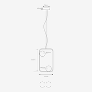 Finesse 2 Light Polished Gold LED Pendant Light - Lighting.co.za