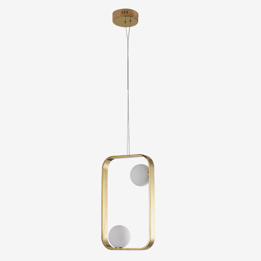 Finesse 2 Light Polished Gold LED Pendant Light - Lighting.co.za