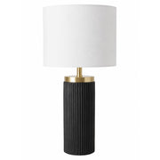 Finley Fluted Black and Gold Table Lamp - Table Lamp - Lighting.co.za