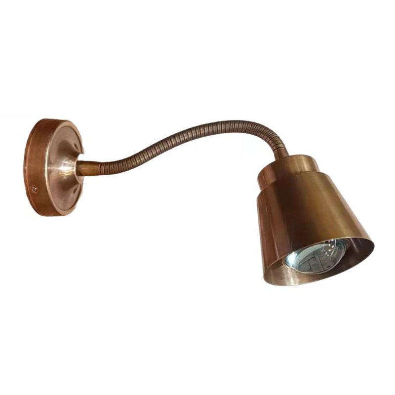 Flex Antique Brass Shade Wall Light