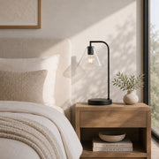Flow Black | Gold and Clear Glass Funnel Table Lamp - Table Lamp - Lighting.co.za