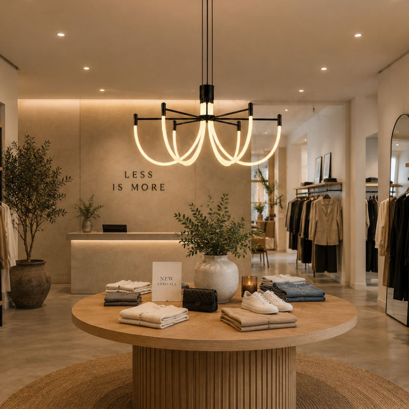 Fluxa Black with Flex Silicone Dimmable LED Pendant Light