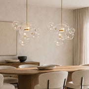 Foam Gold and Clear Glass 6 Bubble LED Pendant Light - Pendant Light - Lighting.co.za