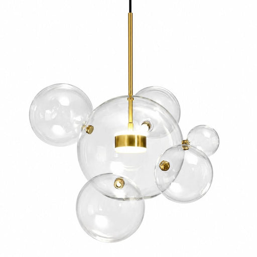 Foam Gold and Clear Glass 6 Bubble LED Pendant Light - Pendant Light - Lighting.co.za