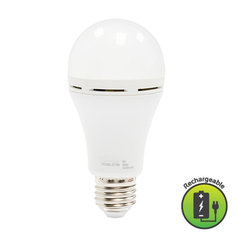 E27 A60 6W LED 6500K Rechargeable Bulb Non Dim E