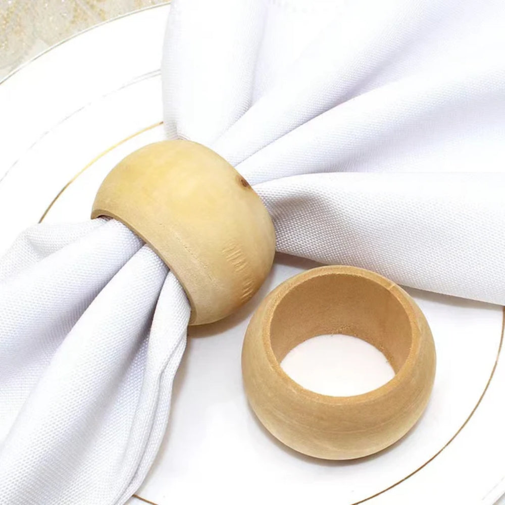 Nicolson Russell Light Beech Wood Napkin Ring Set of 4 - Lighting.co.za