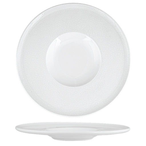 Ariane Crackle Gourmet Flat Plate 28 cm Fine Porcelain Set of 6 - Lighting.co.za