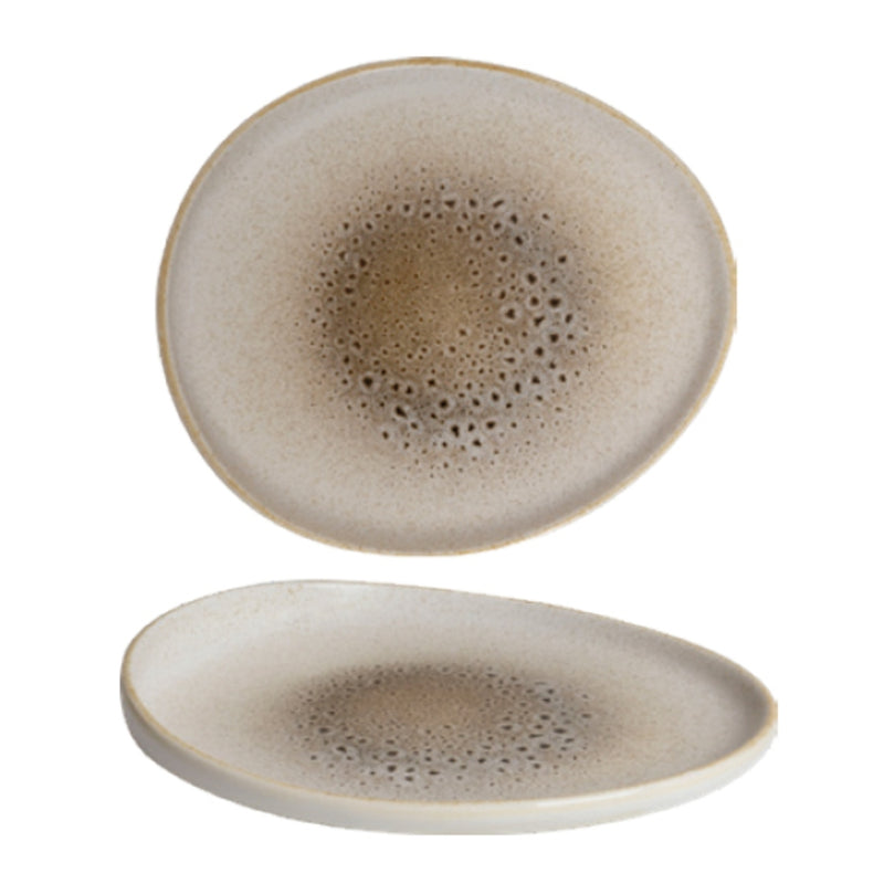 Ariane Jaguar Elevated Oval Plate Inside 25 cm Fine Porcelain Set of 6 - Lighting.co.za