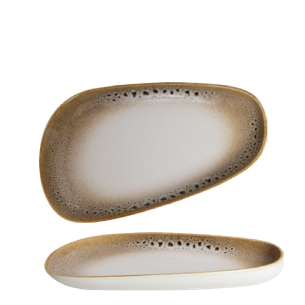 Ariane Jaguar Upala Plate 27.4 x 15 cm Fine Porcelain Set of 6 - Lighting.co.za