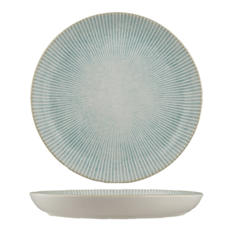 Ariane Paros Aqua Coupe Plate Deep 27 cm Fine Porcelain Set of 6 - Lighting.co.za
