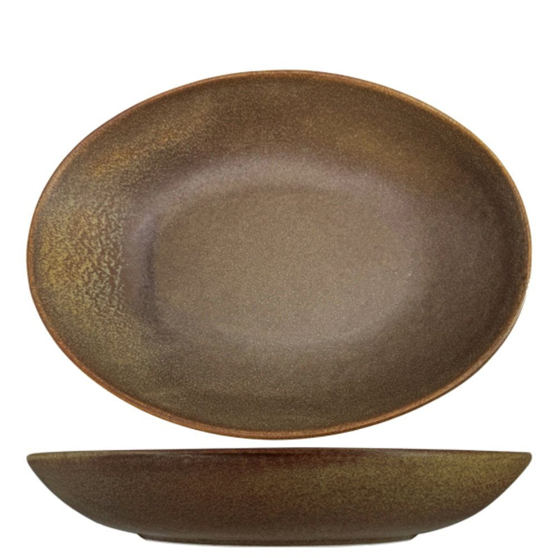 Nova Earth Mocha Oval Bowl 26.5 cm Set of 6