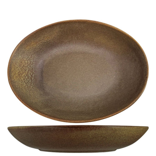 Nova Earth Mocha Oval Bowl 26.5 cm Set of 6 - Bowls - Lighting.co.za