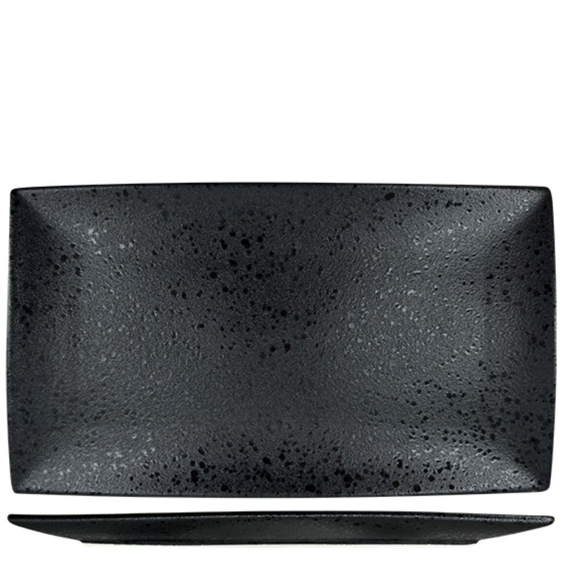 Nova Craft Nova Rain Black Rectangular Plate Set 34x19cm Set of 3