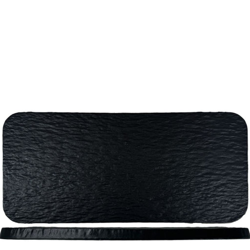 Nova Reveal Granite Black Rectangular Plate 30x14cm Set of 6 - Plates - Lighting.co.za