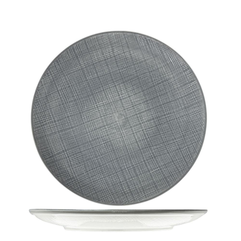Nova Craft Nova Stitch Grey Coupe Plate 26cm set of 4