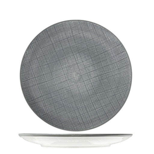 Nova Craft Nova Stitch Grey Coupe Plate 26cm set of 4 - Plates - Lighting.co.za